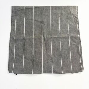 Ikea MILDRUN Pillow Cushion Cover Cotton 20" x 20" Gray‎ White Striped